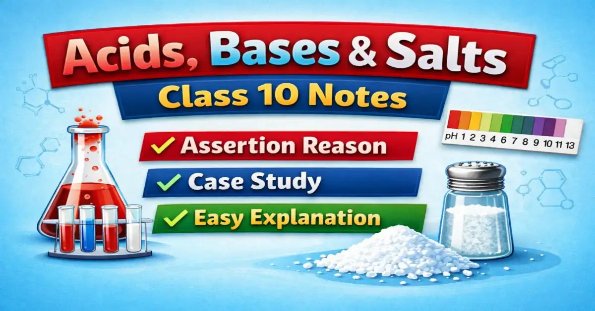 Acids Bases Salts Class 10 Notes Hindi | Assertion Reason