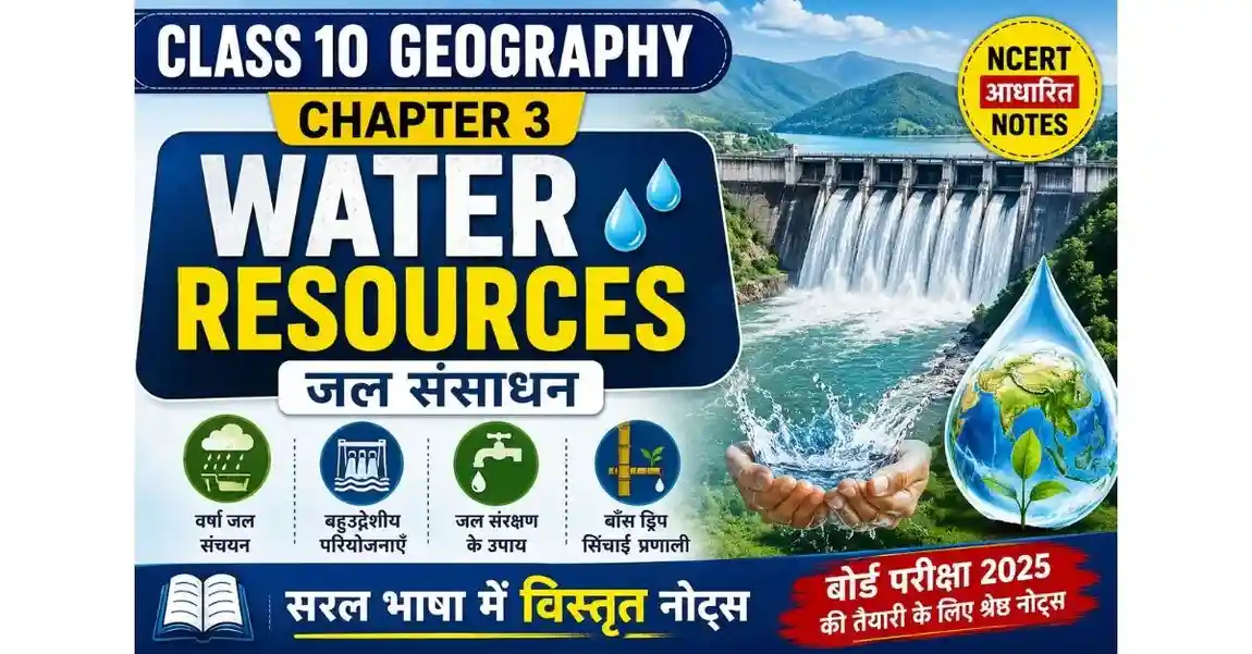 Class 10 Geography Chapter 3 Water Resources Notes in Hindi | जल संसाधन नोट्स