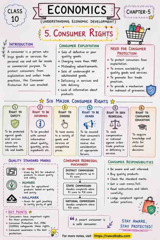 Consumer Rights Class 10 Notes in Hindi & English | NCERT Economics Chapter 5