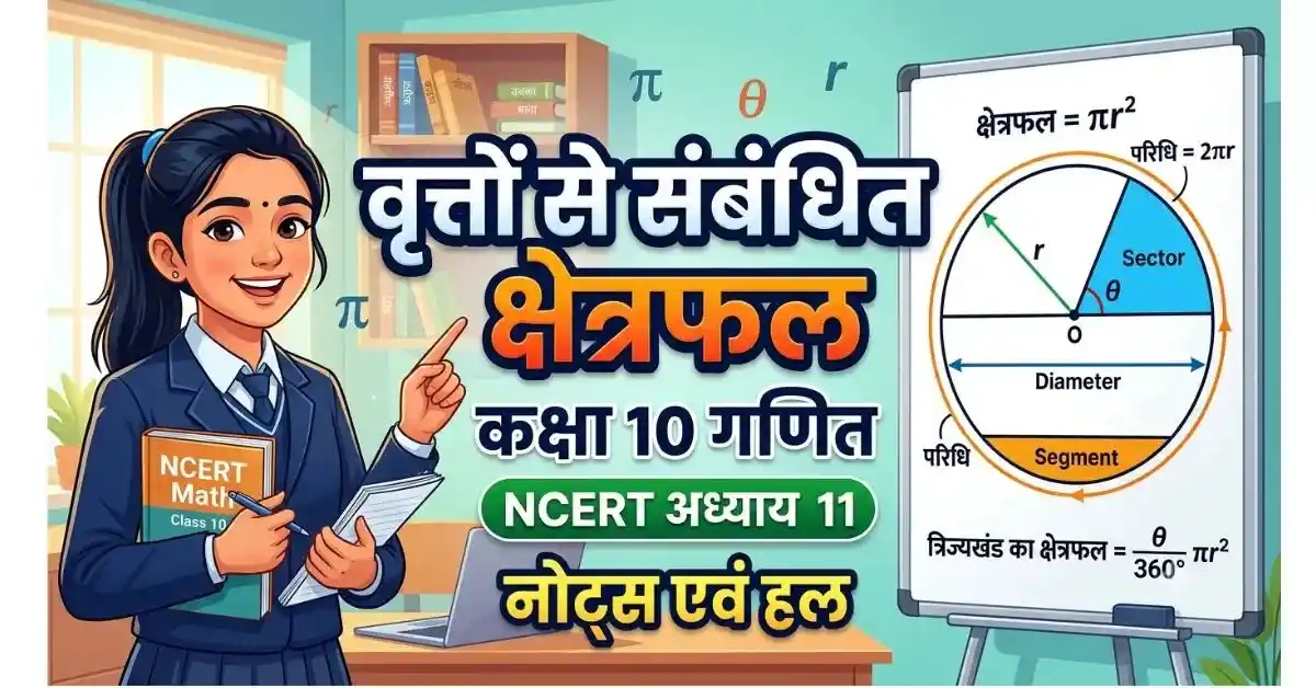 Areas Related to Circles Class 10 Notes in Hindi | NCERT Chapter 11