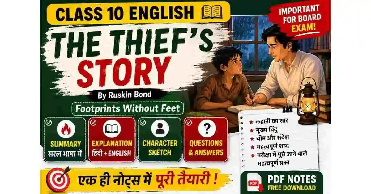 The Midnight Visitor Class 10 English Notes in Hindi | Summary & Q&A