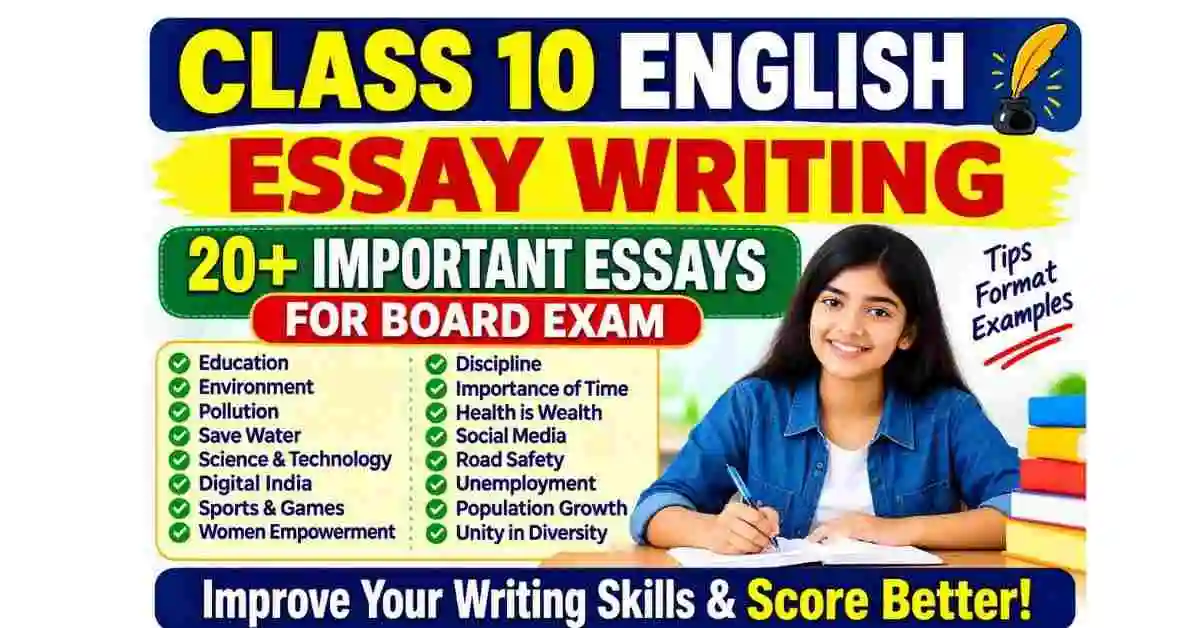 Class 10 English Essay Writing | 20+ Important Essays